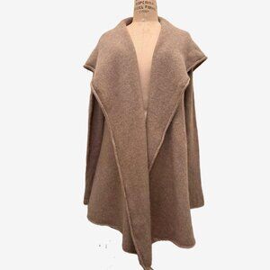 VINCE Cozy Cashmere Blended Hooded Wrap Cardigan